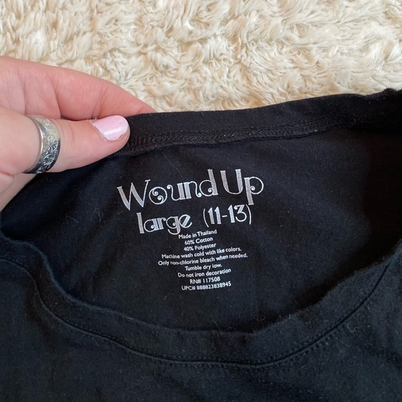 Wound Up ‘messy hair don’t care’ black gray and white soft everyday t shirt - Picture 2 of 2